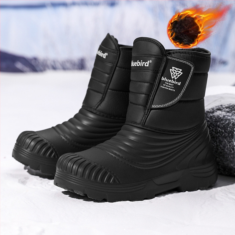 Zimné 50 yardov plus size európske a americké módne vysoké snehové čižmy cezhraničné vonkajšie s flísovou podšívkou teplé nepremokavé veľké bavlnené čižmy veľkoobchod