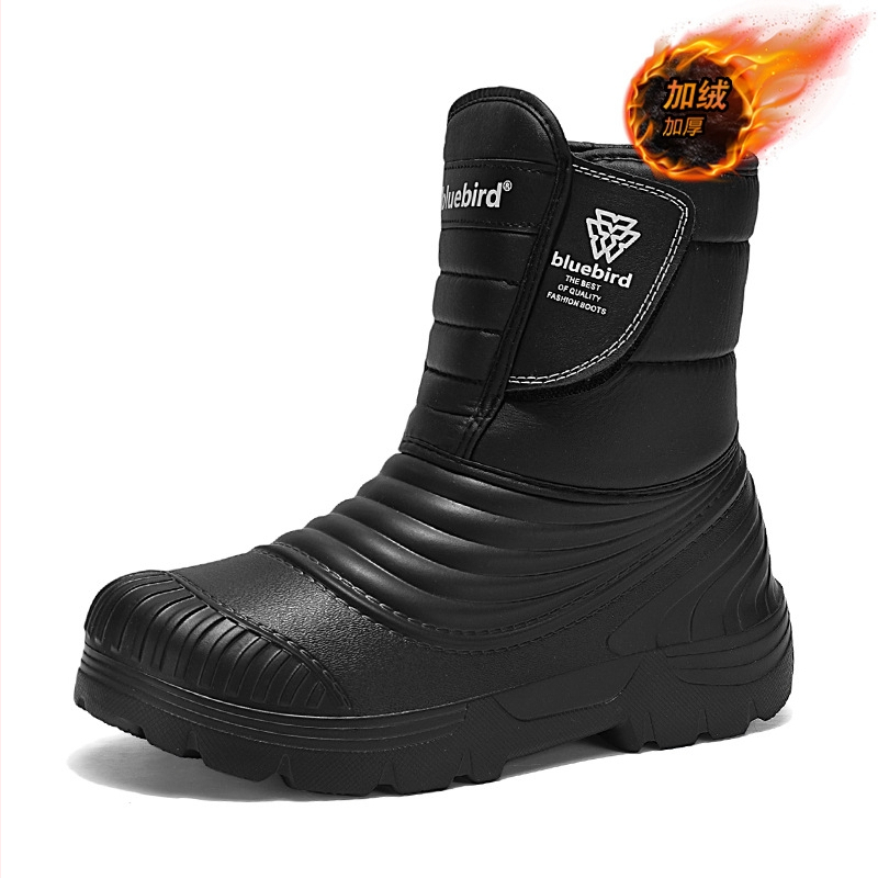 Zimné 50 yardov plus size európske a americké módne vysoké snehové čižmy cezhraničné vonkajšie s flísovou podšívkou teplé nepremokavé veľké bavlnené čižmy veľkoobchod