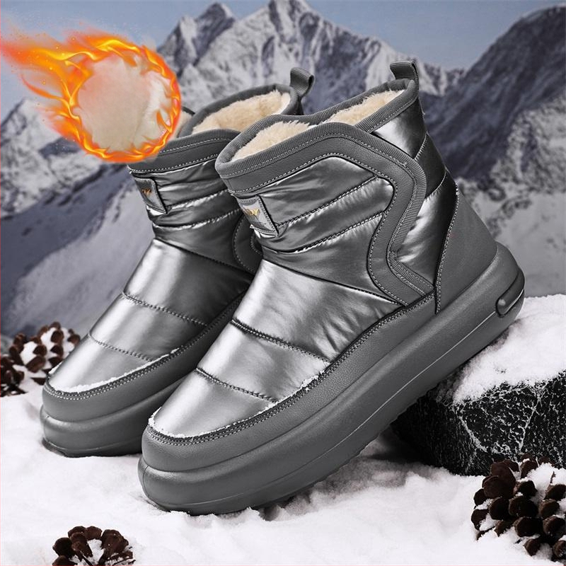 Pantofi de iarnă pentru bărbați, căptușiți cu fleece, îngroșați, Martin, cizme calde de lucru din bumbac, sport, casual, cizme de zăpadă la modă, 2024, noi