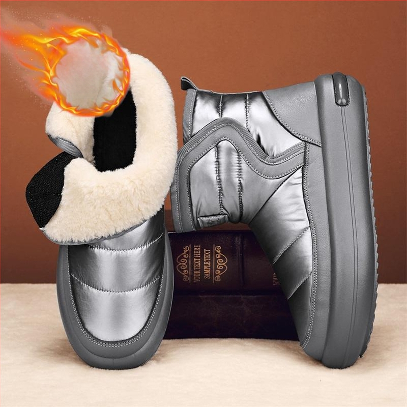 Pantofi de iarnă pentru bărbați, căptușiți cu fleece, îngroșați, Martin, cizme calde de lucru din bumbac, sport, casual, cizme de zăpadă la modă, 2024, noi