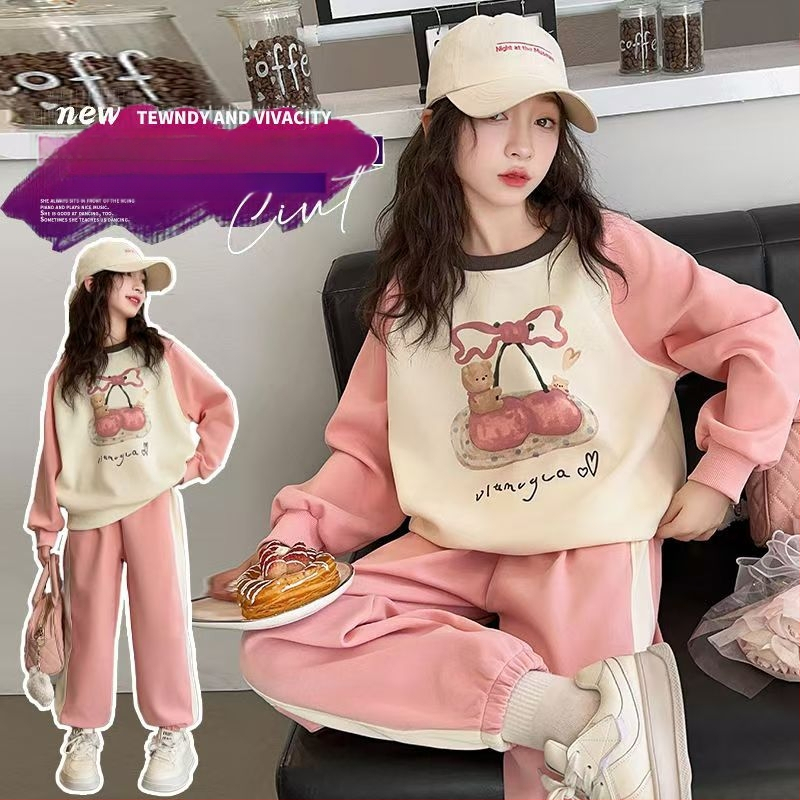 Dievčenské jesenné oblečenie 2025 Nový štýl Módne detské jarné a jesenné voľnočasové oblečenie pre dievčatá na strednej škole Jesenné detské oblečenie