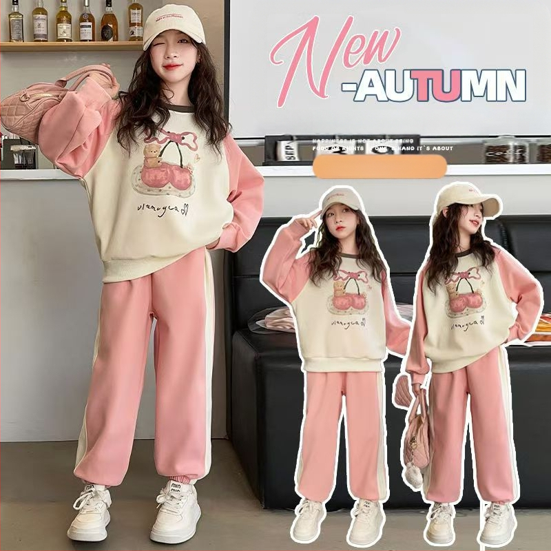 Dievčenské jesenné oblečenie 2025 Nový štýl Módne detské jarné a jesenné voľnočasové oblečenie pre dievčatá na strednej škole Jesenné detské oblečenie