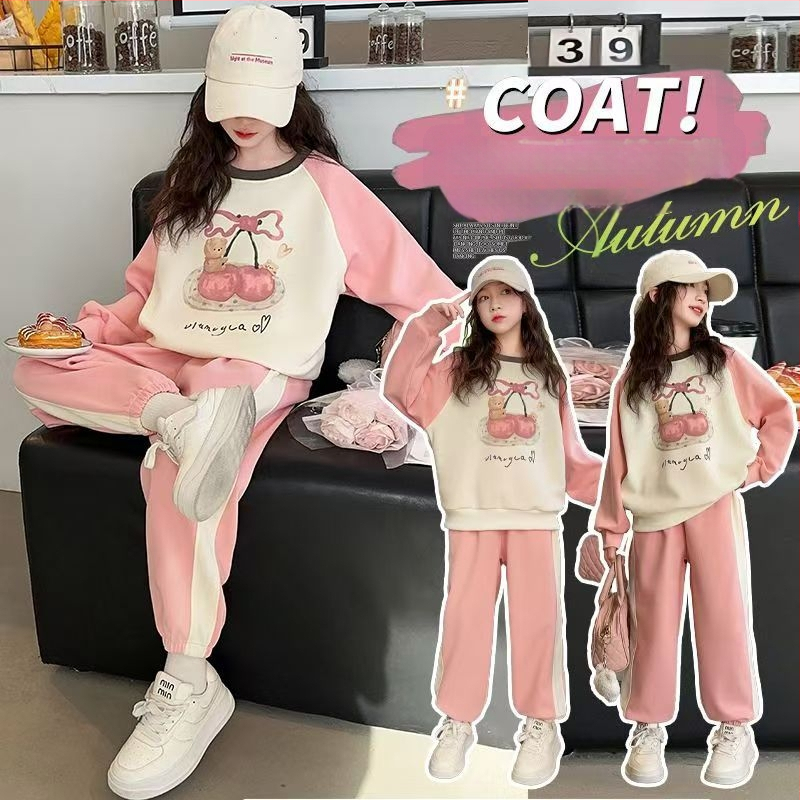 Dievčenské jesenné oblečenie 2025 Nový štýl Módne detské jarné a jesenné voľnočasové oblečenie pre dievčatá na strednej škole Jesenné detské oblečenie