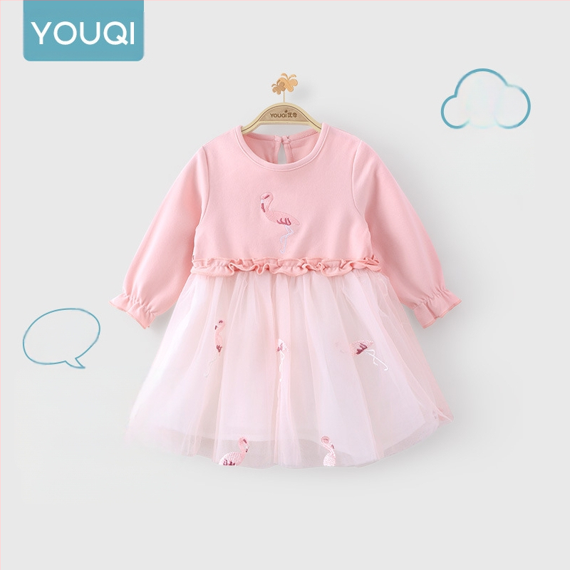 Φόρεμα Youqi για κορίτσια φθινόπωρο 2024 νέα φούστα πριγκίπισσας για μωρά, παιδική φούστα άνοιξης και φθινοπώρου