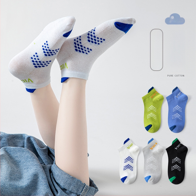 Dječje čarape za proljeće i ljeto, tanke dječje sportske prozračne mrežaste čarape za srednje i velike dječje čarape, ljetne studentske pamučne čarape za plima