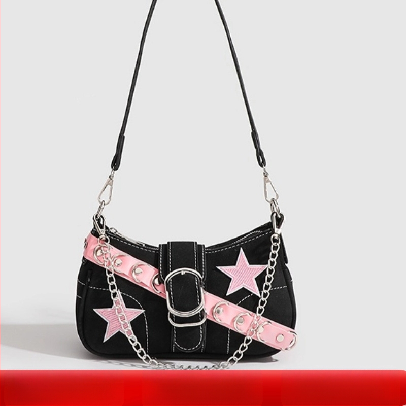 Nišinio dizaino vieno peties pažasties rankinė moterims, 2025 m. naujas, 2025 m. metų, saldi, seksuali, aukštos klasės, madinga rankinė-bagetė.