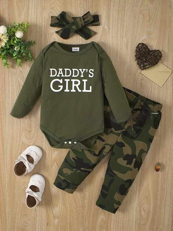 Roztomilý pánsky a dámsky detský šál s dlhým rukávom a zajačím oblečením, armádne zelený maskáčový top s dlhým rukávom, trojdielny šál, pohodlný