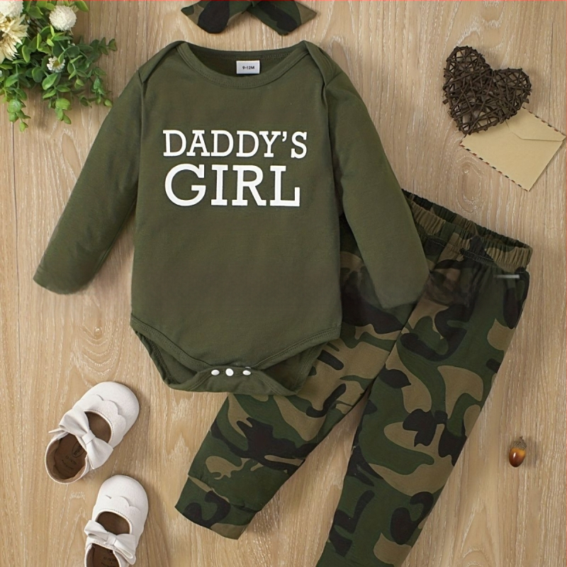 Roztomilý pánsky a dámsky detský šál s dlhým rukávom a zajačím oblečením, armádne zelený maskáčový top s dlhým rukávom, trojdielny šál, pohodlný