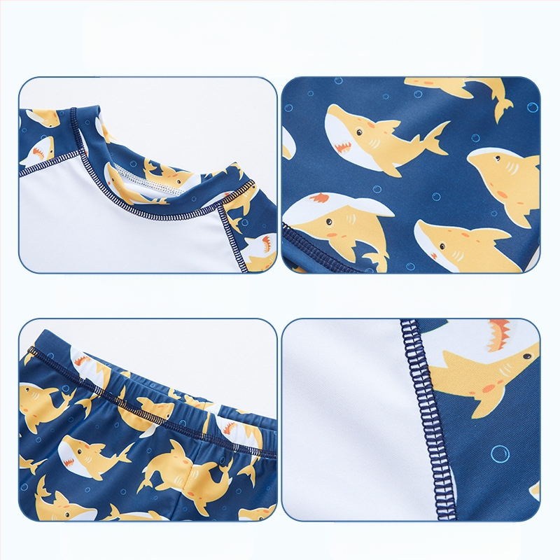 Dječji kupaći kostim s crtanim printom dupina, kupaći kostim u rascjepljenom stilu, za dječake srednje i velike veličine, kupaći kostim za bebe na zalihi