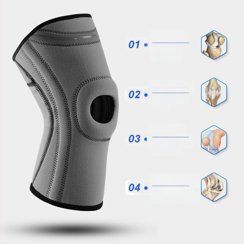 Välisportimiseks mõeldud kokkupõrkevastased põlvekaitsmed silikoonist libisemiskindlad fitness-jalgrattasõidu mägironimise jooksmiseks mõeldud vedrutoe põlvekaitsmed hulgimüük