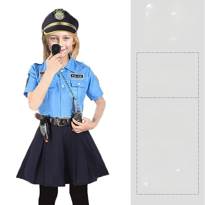 Halloween policajná uniforma pre ženy na Deň detí, hasičský kostým, pilotný lekár, pracovný odev, uniforma pre deti na hranie rolí.