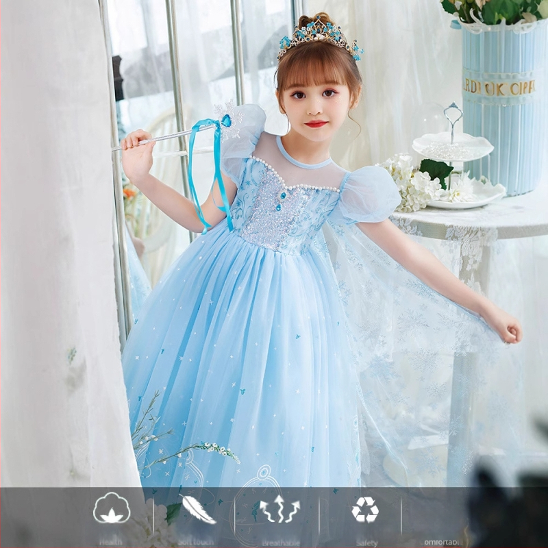 Printsessi Aisha kleit, suvine helendav kleit, laste sünnipäevakleit, Aisha kleit, tüdrukute Aisha kleit