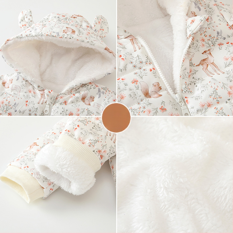 Detský jesenný a zimný kabát s flísovou podšívkou, teplý štýl jeleňov pre chlapcov a dievčatá, odchádzajúci ležérny vetruodolný kabát s kapucňou pre deti