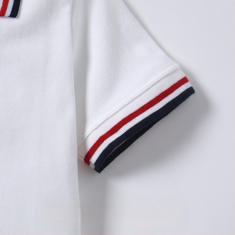 Детска бяла поло тениска с къс ръкав за момчета с ревер, голяма детска памучна лятна тънка училищна униформа за момичета