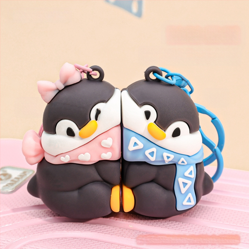 Naujas apkabinančio pingvino magnetinis poros dovanų raktų pakabukas mielas mažas studentų dovanų lėlės didmeninės prekybos krepšys pakabukas