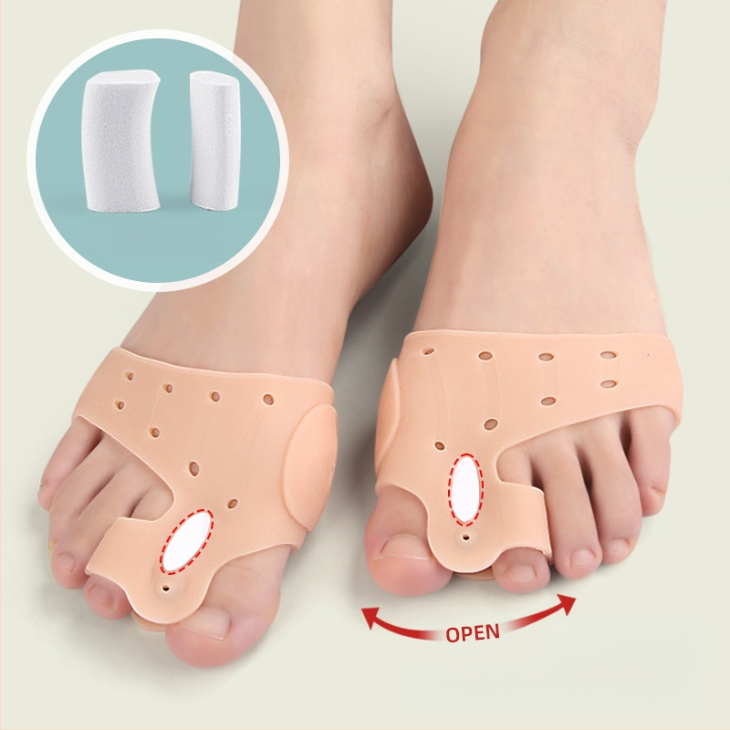 Pöidla valgus-varba jagaja paksendatud magnetiga jala lööke neeldav massaaži esijala padi topeltavaga Suure jala luuortoos