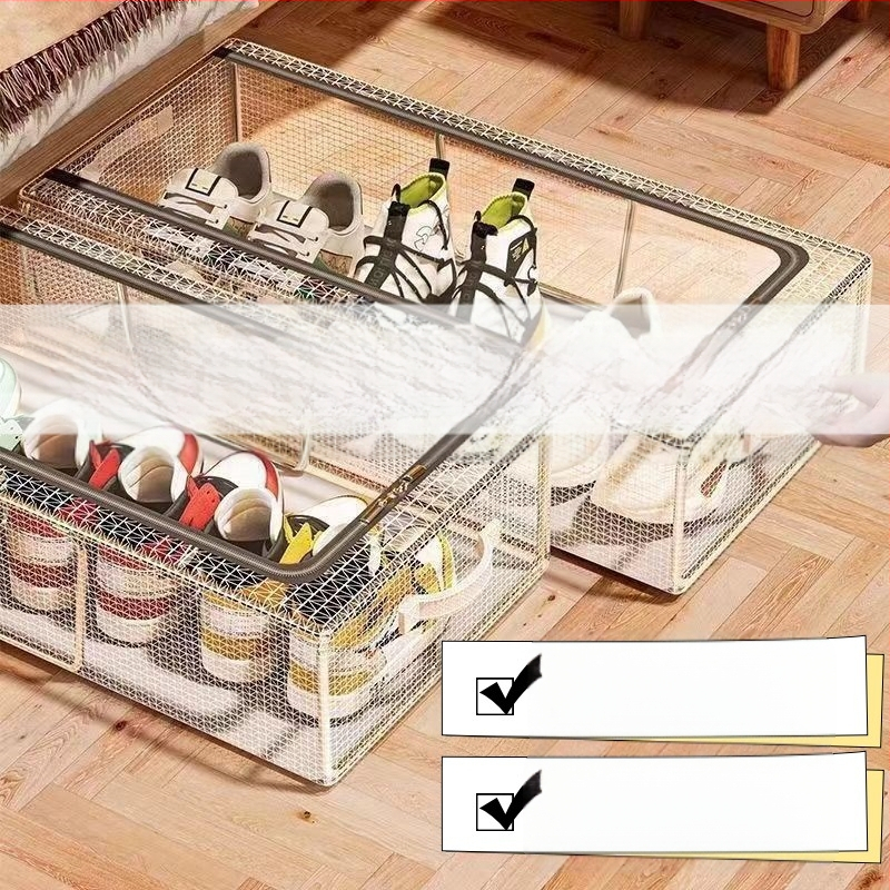 Didelės talpos permatoma batų dėžės laikymo artefaktas, taupantis erdvę automobilyje, atsparus dulkėms, sulankstomas plastikinis antioksidacinis batų laikymo dėžė