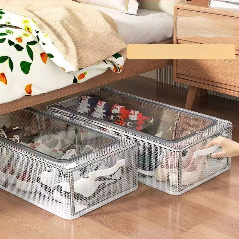 Didelės talpos permatoma batų dėžės laikymo artefaktas, taupantis erdvę automobilyje, atsparus dulkėms, sulankstomas plastikinis antioksidacinis batų laikymo dėžė