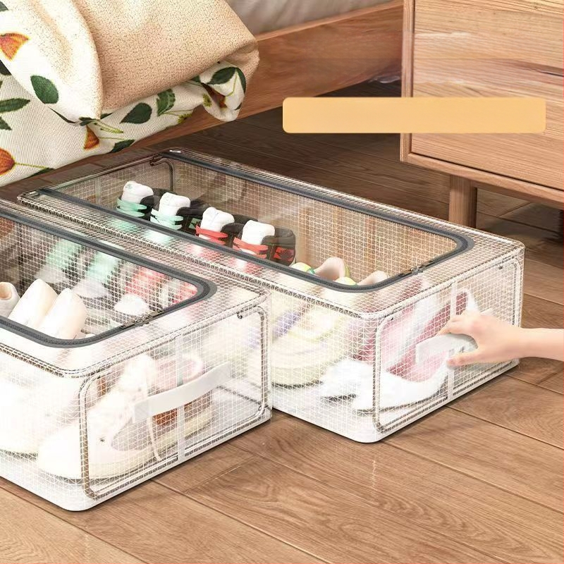 Didelės talpos permatoma batų dėžės laikymo artefaktas, taupantis erdvę automobilyje, atsparus dulkėms, sulankstomas plastikinis antioksidacinis batų laikymo dėžė