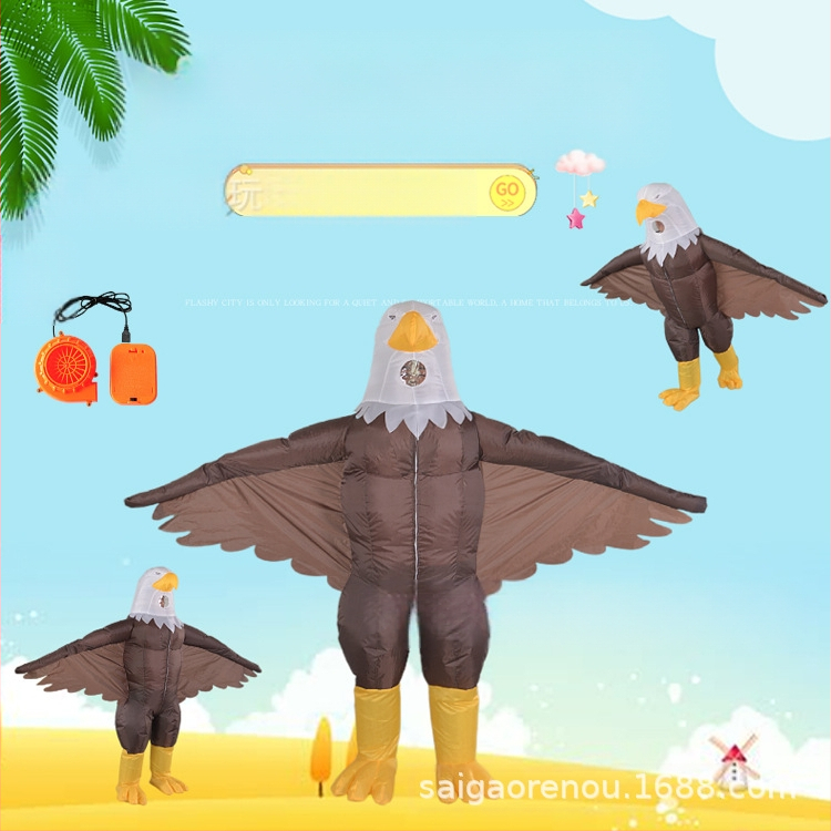 Helovīna kostīms, ērgļa piepūšamais kostīms, skatuves izrāžu apģērbs, Eiropas un Amerikas pārrobežu izrāžu rekvizītu kostīmi