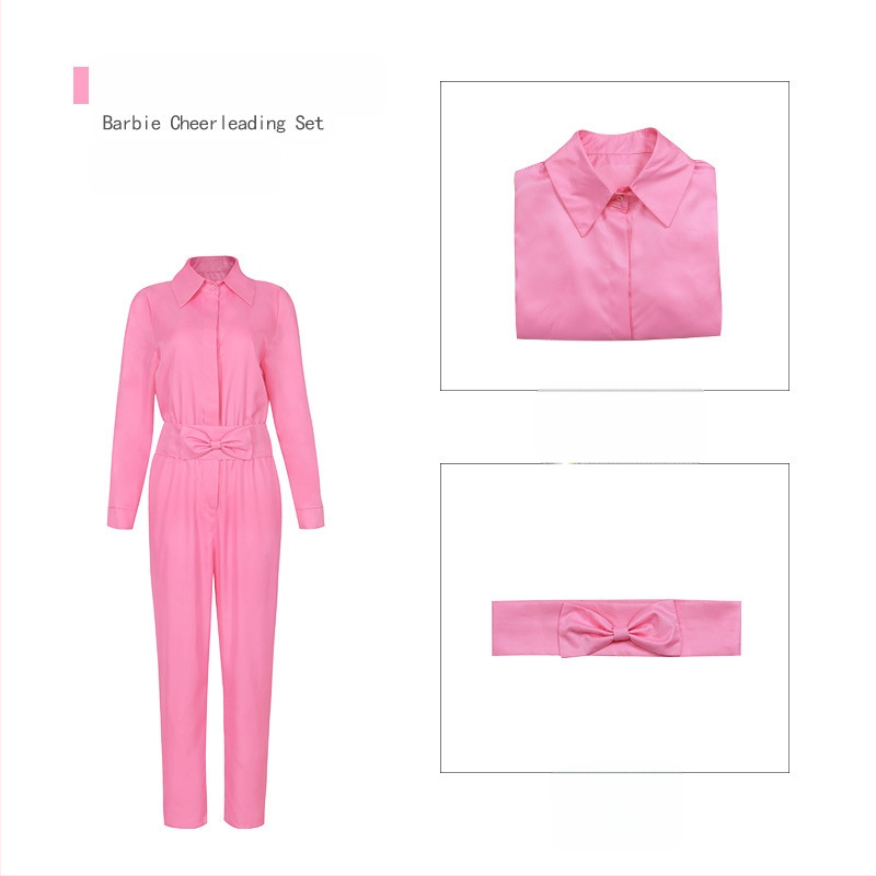 Barbie cos šaty Barbie Horúce filmové ružové šaty Šaty na párty cosplay Halloweenske šaty na javiskové šaty