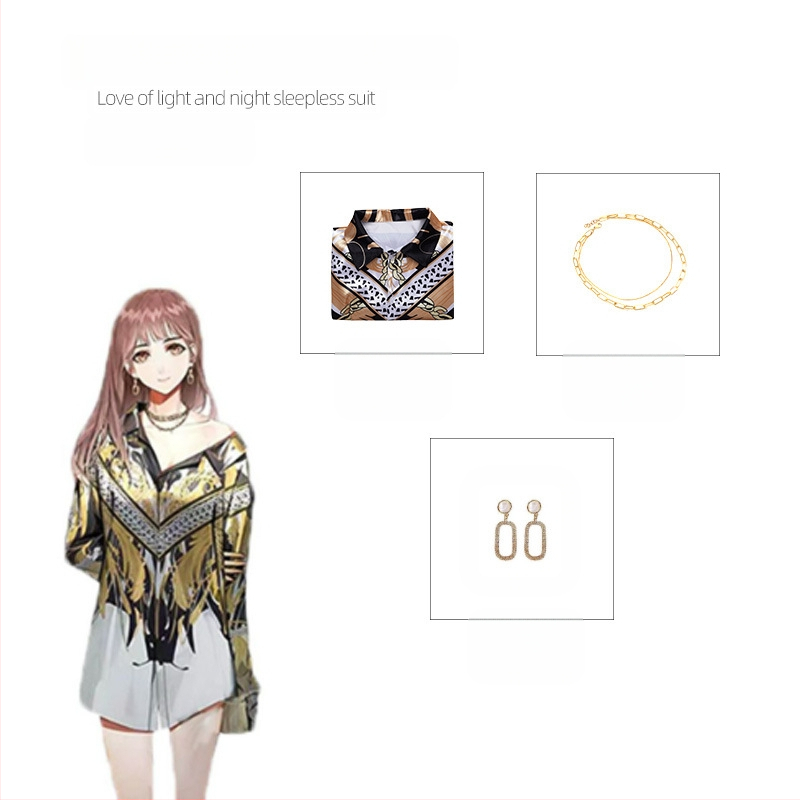 Valguse ja öö armastuse cosplay riided Youyou suvine naismeister valguse armastus unetu öö SHA mi Haiyou särk naissoost COS