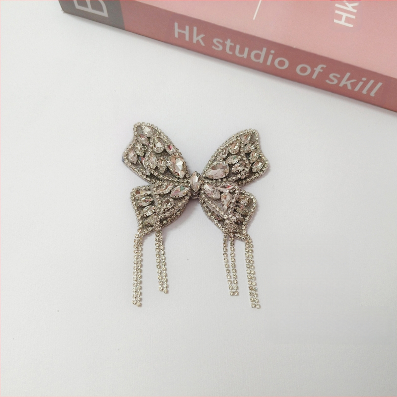 Naujas skandinaviško stiliaus kutais puoštas deimantinis lankelis, audinio batų gėlė, aukštakulnių aksesuarai, „pasidaryk pats“ lipni kulno dekoracija