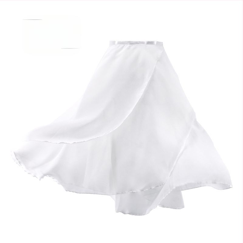 Suaugusiųjų treniruočių suknelė Pusilgis sijonas Dvisluoksnis šifono sijonas Vidutinio ilgio sijonas Platus šokių sijonas Baleto šokių sijonas Suvarstomas vientisas sijonas