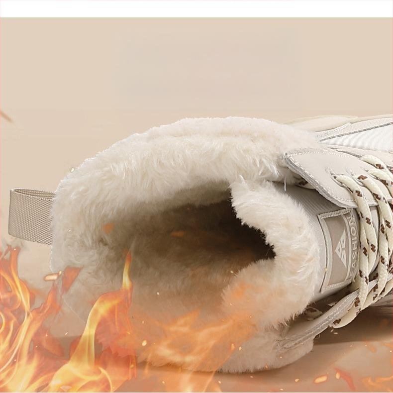 Dámske snehové čižmy Harbin, s flísovou podšívkou a zosilnenou vrstvou, nepremokavé a protišmykové, bavlnené čižmy s hrubou podrážkou, vhodné do teplôt až do mínus 40 stupňov, odolné voči chladu