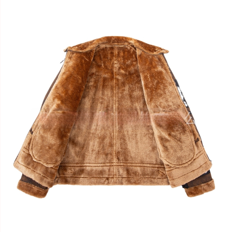 2024 m. Nauji vyriški odiniai drabužiai rudens ir žiemos vilnos pamušalu, sustorintu kailiu, vyriška odinė striukė, dalykinis laisvalaikio vyriškas paltas