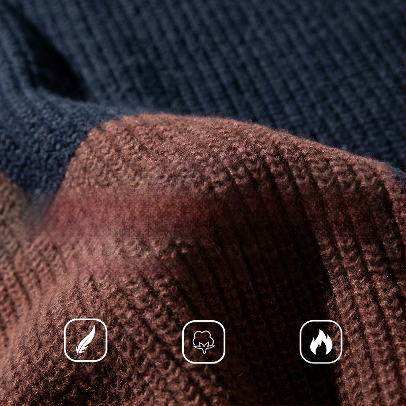 Pletenina s teksturom u boji, u obliku jama, za muškarce i žene u jesen i zimu, novi stil, japanski stil, labavi, trendi brend, debeli iglani teški pletivo