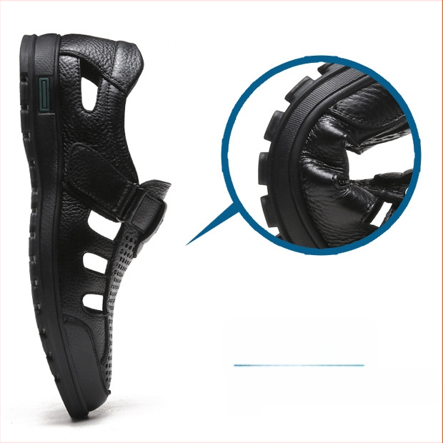 Vyriškos basutės 2024 m. vasarinės tuščiavidurės, kvėpuojančios, natūralios odos „Crocs“ ypač didelių dydžių, skirtos vidutinio ir pagyvenusio amžiaus tėčiams 4748