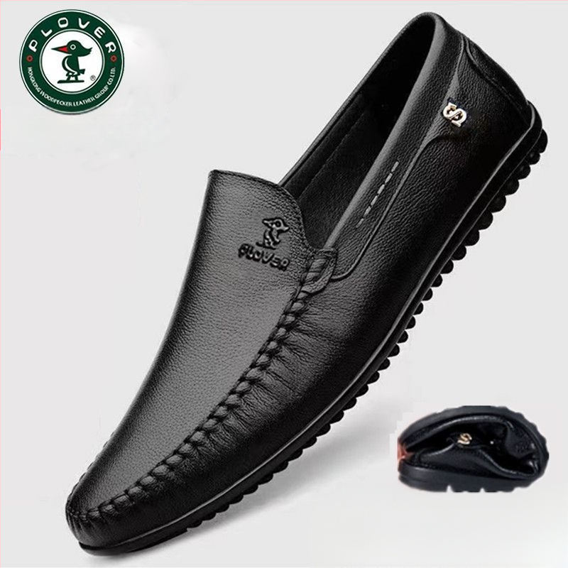 PLOVER Ljetne muške kožne cipele od mekane kože, muške ležerne kožne cipele, navlake za cipele od kože, prozračne cipele za muškarce