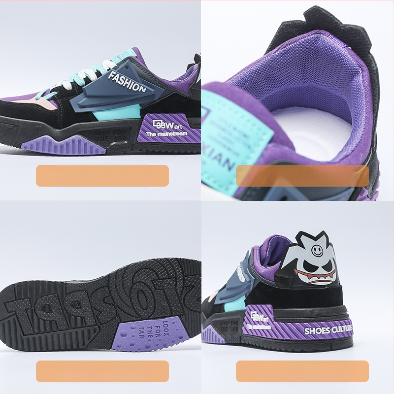 Vīriešu 2024. gada jauni korejiešu stila moderni sporta ikdienas pusaudžu apavi ar zemu augšdaļu, augstceltņu vasaras neslīdoši moderni apavi