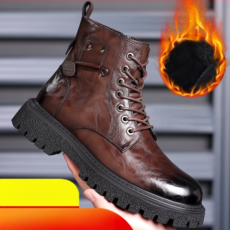 Pomeranske niše originalne retro martin čizme za muškarce, prozračne, visoke motociklističke čizme s debelim dnom, neklizajuće, otporne na habanje, moderne