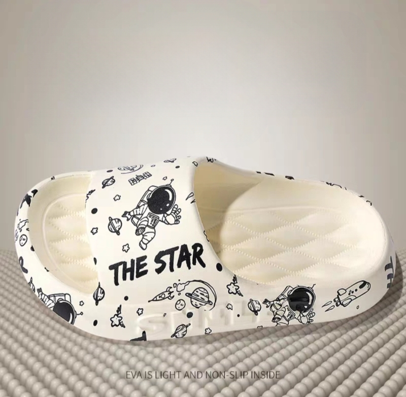 Žengiant ant išmatų, vyriškos vasarinės lauko šlepetės, vonios kambario neslystančios EVA sandalai ir šlepetės, moteriškos