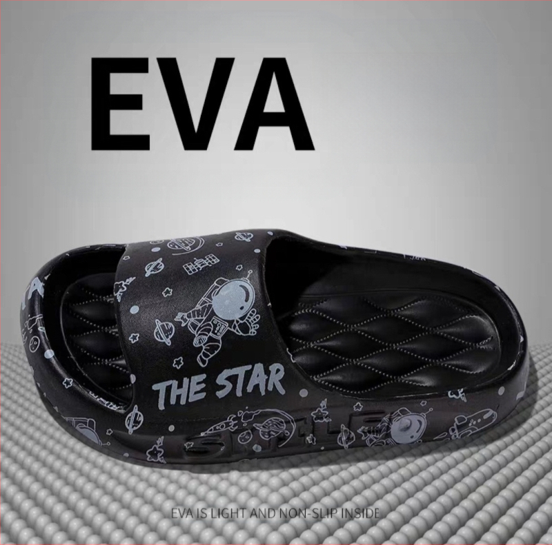 Žengiant ant išmatų, vyriškos vasarinės lauko šlepetės, vonios kambario neslystančios EVA sandalai ir šlepetės, moteriškos