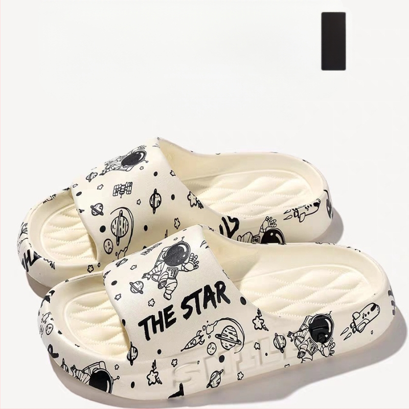 Žengiant ant išmatų, vyriškos vasarinės lauko šlepetės, vonios kambario neslystančios EVA sandalai ir šlepetės, moteriškos