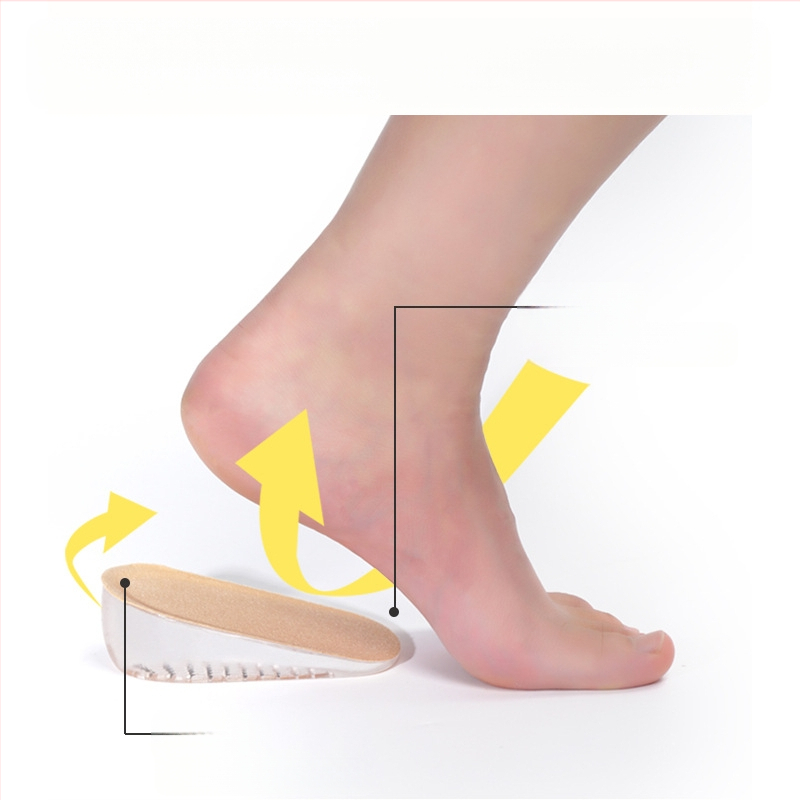 Sisemine kõrgendav sisetald Silikoonist sisemine nähtamatu kõrgendav kannapadi Poolpadi Kulumiskindel lööke neelav kannakõrgendav sisetald