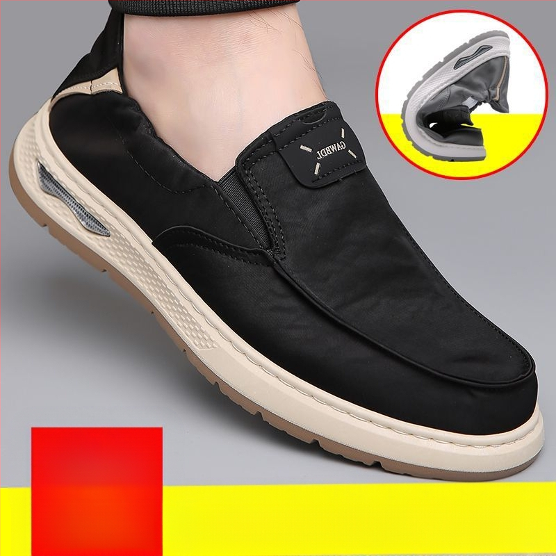 Meeste kingad jääsiidist lõuendikingad 2024. aasta uued hingavad deodorandid meeste vabaaja sõidukingad libisevad laisad kingad