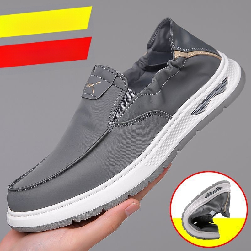 Meeste kingad jääsiidist lõuendikingad 2024. aasta uued hingavad deodorandid meeste vabaaja sõidukingad libisevad laisad kingad