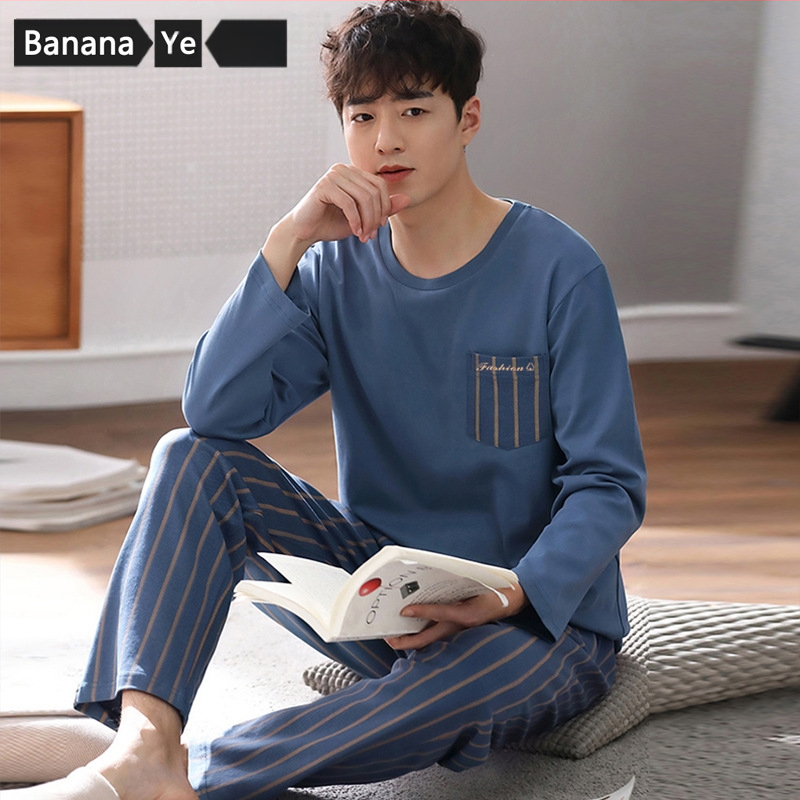 Meeste kevad- ja sügispidžaama, pikkade varrukatega, vabaaja, pluss-suuruses poistele ja teismelistele, õhuke talvine koduriietus, mida saab kanda ka õues