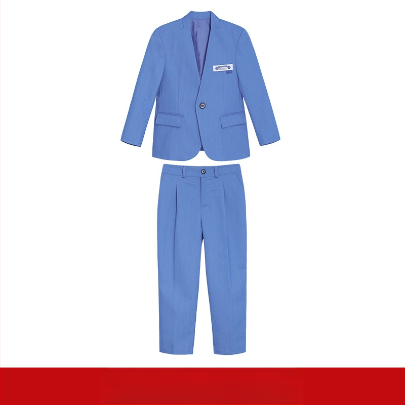 Detský kostým Jarný a jesenný nový kórejský štýl malého obleku pre chlapcov, ležérny kostým pre hostiteľa na prehliadke móla