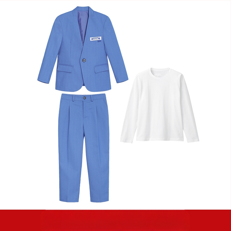 Detský kostým Jarný a jesenný nový kórejský štýl malého obleku pre chlapcov, ležérny kostým pre hostiteľa na prehliadke móla