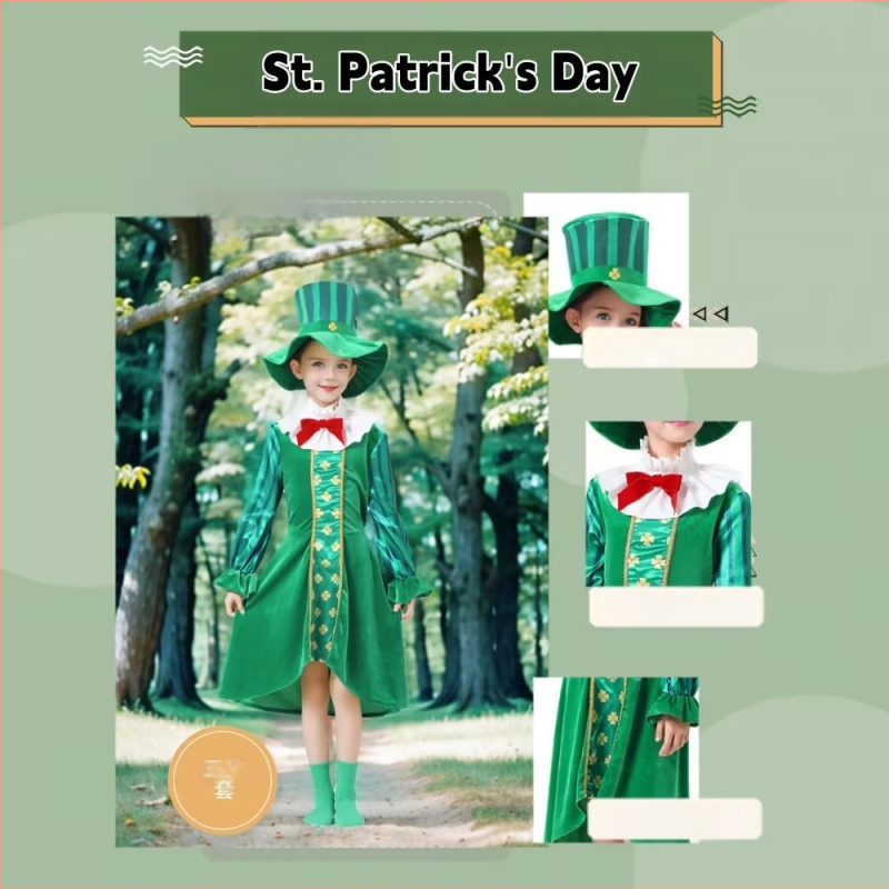 Dječji kostim za scensku predstavu za Dan svetog Patrika u etničkom stilu za irske dječake i djevojčice