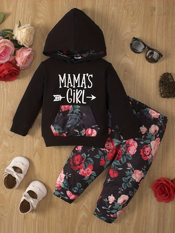 Roztomilý detský módny sveter s dlhým rukávom a potlačou písmen Joker, overal s ležérnymi nohavicami, dvojdielny veľkoobchod