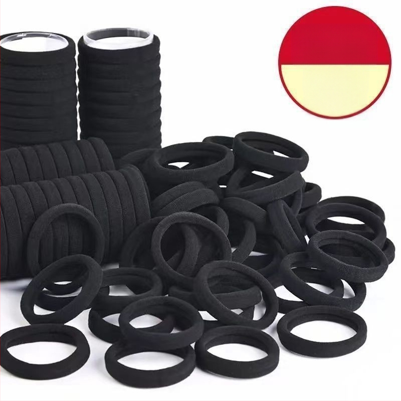 Galvos virvės guminė juosta moterims, aukšta elastinga ir patvari, stora plaukų virvė, paprasta plaukų virvė, juodas plaukų žiedas