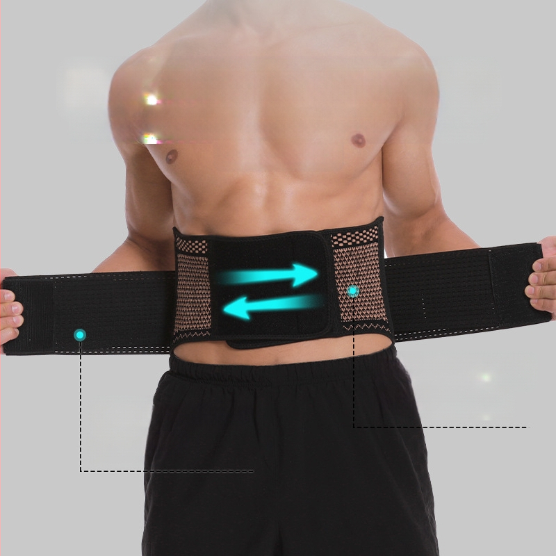 Ochrana pásu z oceľového pletu horizontálneho pletacieho stroja s medenou športovou podporou, ochrana pásu, fitness drep, vzpieranie, tvrdé ťahanie, profesionálny ochranný pás