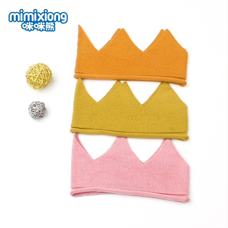 Най-продаваната детска шапка Ins, проста едноцветна шапка с корона