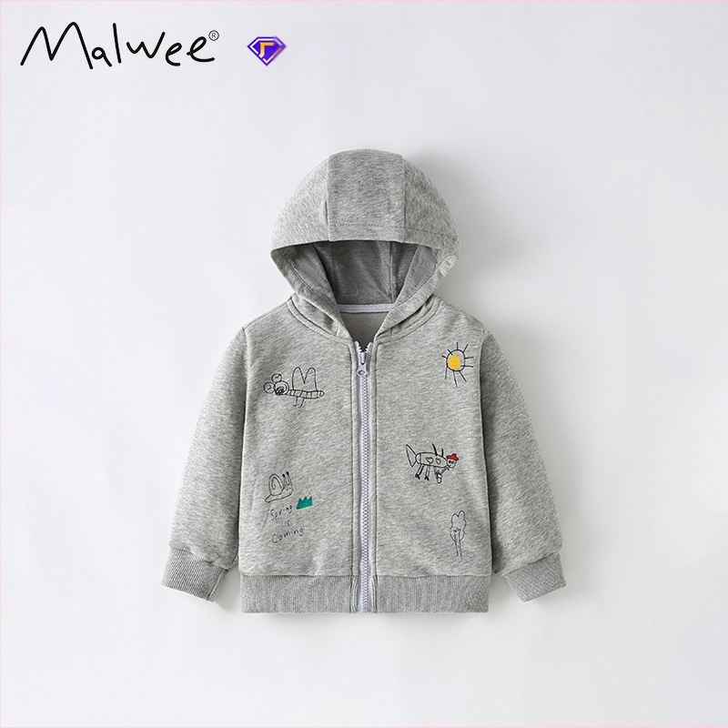 malwee poiste kampsunmantel sügis-talv uus Euroopa ja Ameerika ülikond kapuutsiga lukuga särk nägus väikese poisi topp